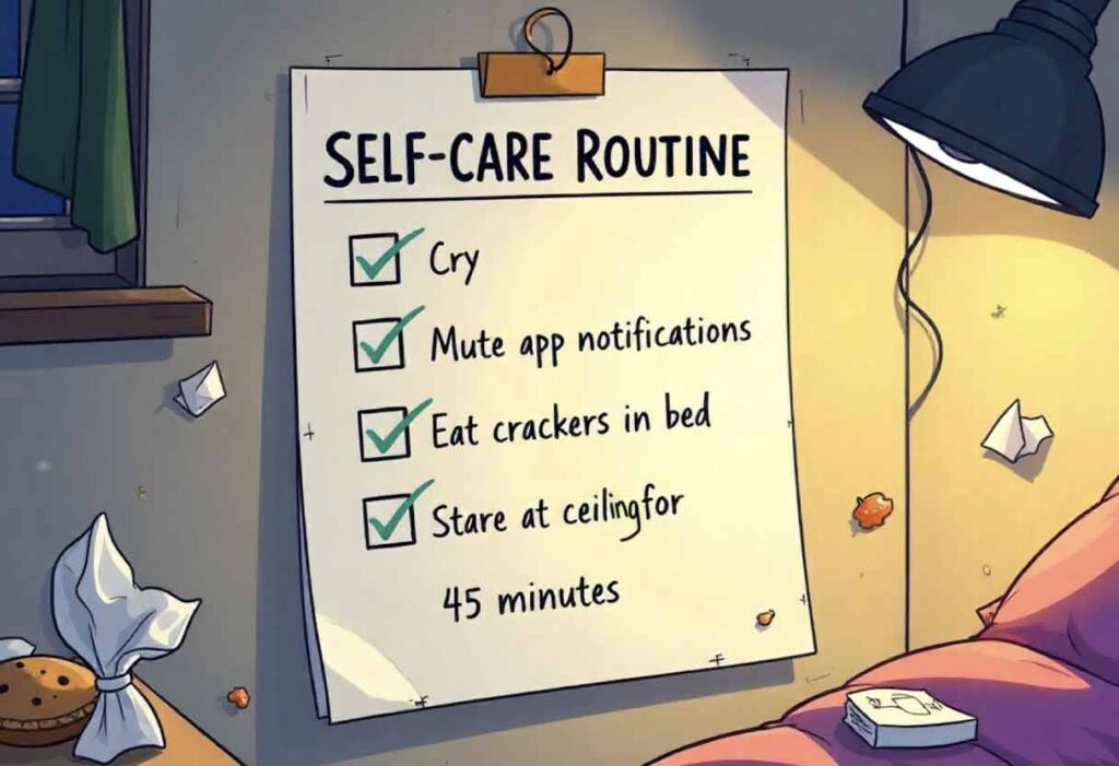 A brutally honest self-care checklist.