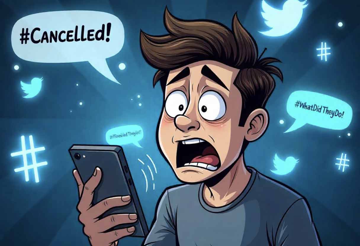 Person panicking after seeing their name trend on X