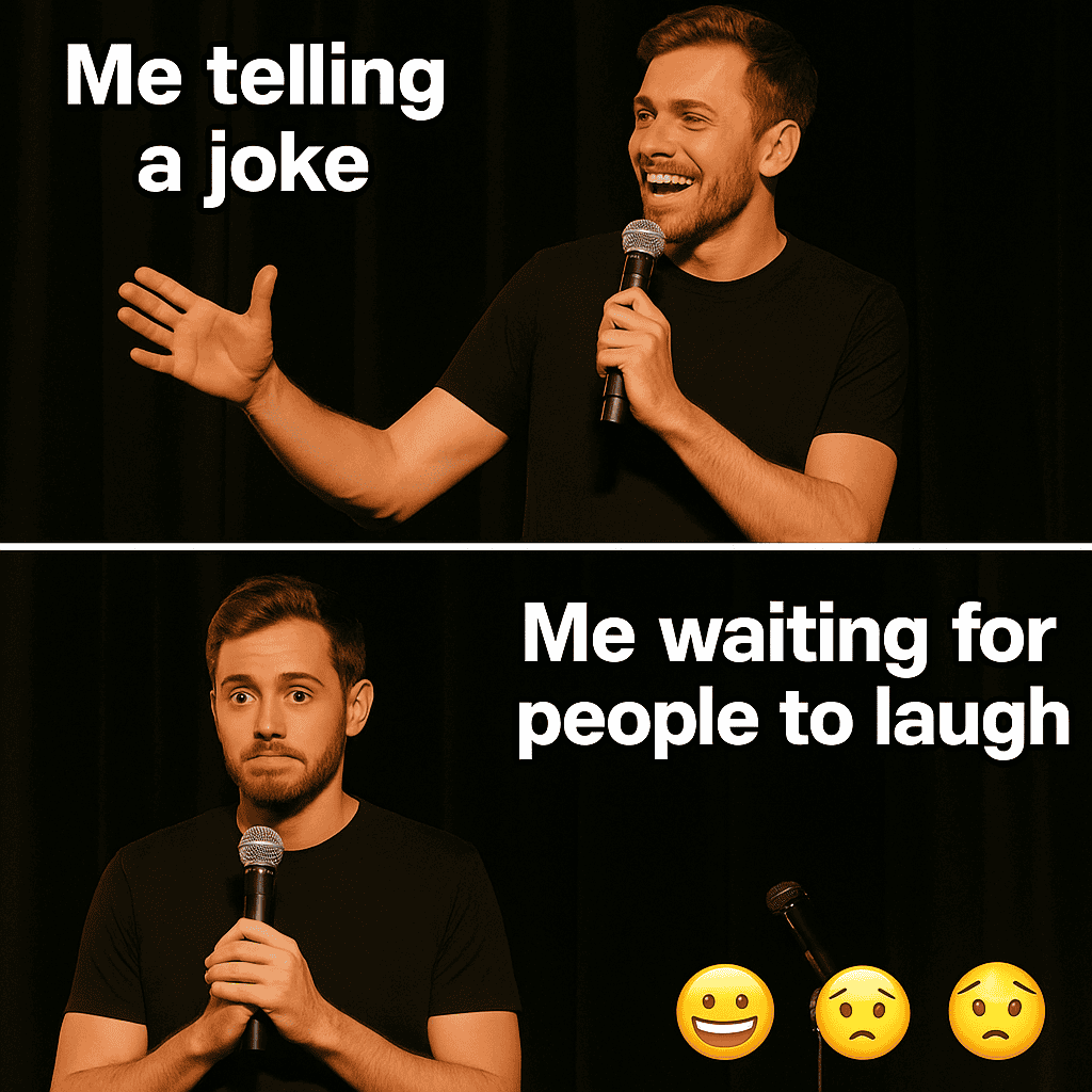 10 funniest jokes for adults meme about telling jokes and timing