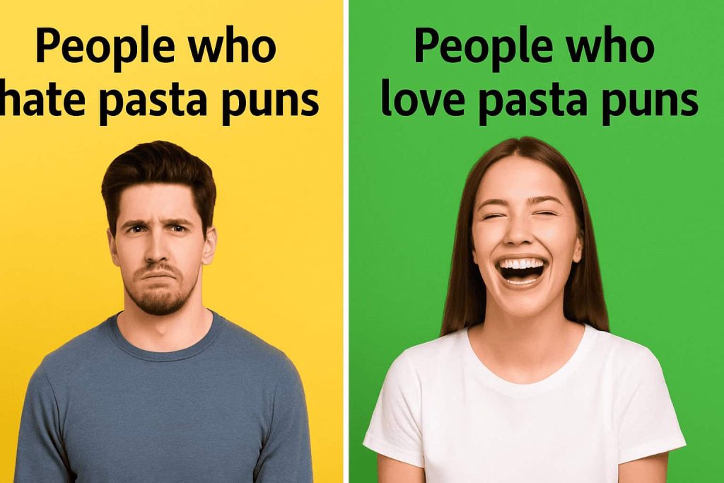 funny pasta jokes meme about people who love pasta puns and humor
