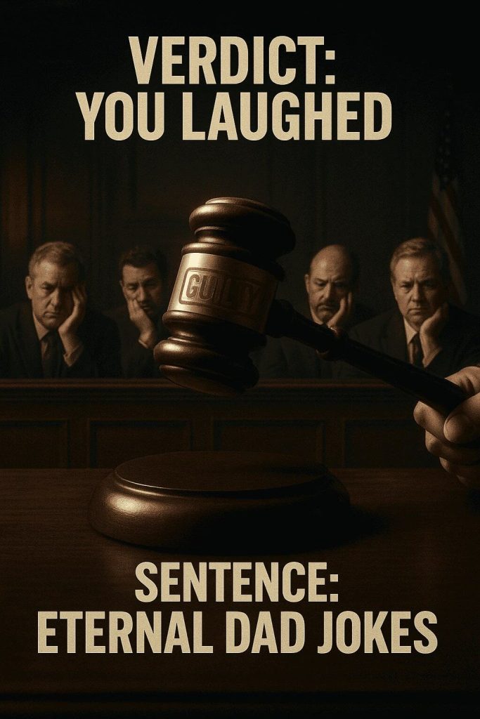 try not to laugh dad jokes challenge guilty verdict meme showing failure