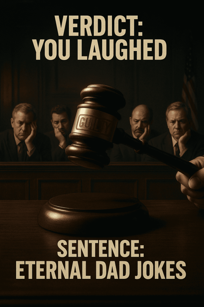 try not to laugh dad jokes challenge guilty verdict meme showing failure
